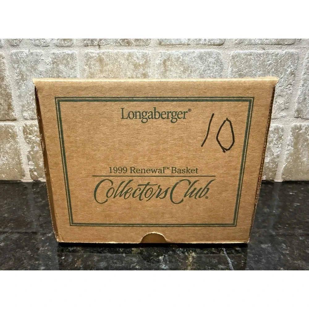 Longaberger Collectors Club Renewal Basket 1999 Fabric & Plastic‎ Liner NEW